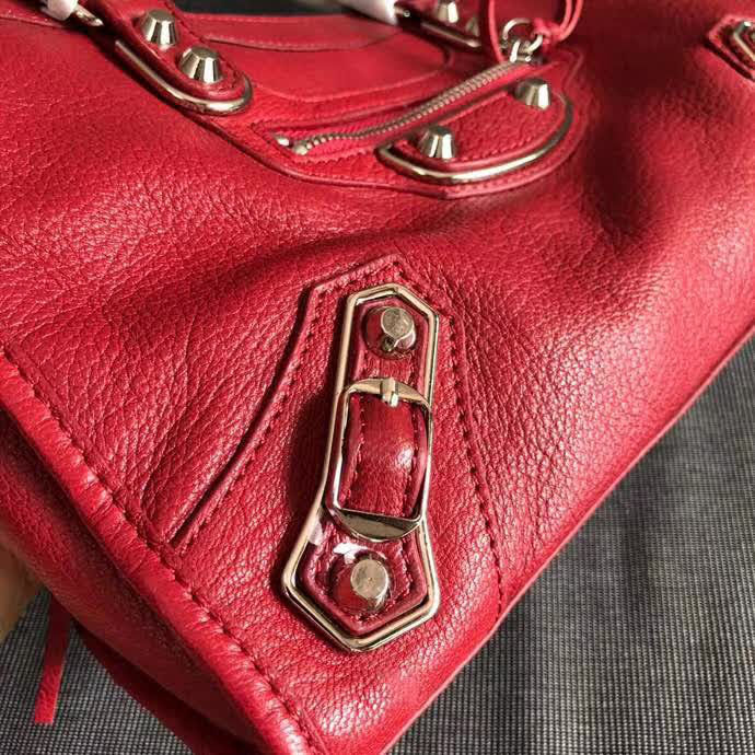 BALENCIAG巴黎世家 機車包 原版山羊皮包邊 銀色五金  可手提單肩斜跨  BL1076